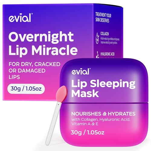 Lip Mask Overnight 30g - Day & Night Lips Balm Hydrating to Soothe Very Dry Lips - Moisturizing Lip Sleeping Mask for Women and Men with Hyaluronic Acid - Bálsamo Hidratante de Labios Care