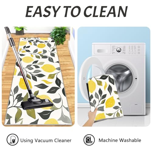 Tapis de cuisine devant évier pour une ambiance jaune clair et douce - 7