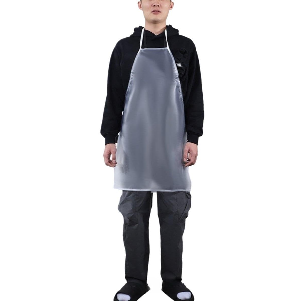 10 pièces de Tabliers en PVC Transparent imperméable, Tabliers de Travail résistants à l'huile pour Hommes et Femmes, Anti-Taches, Parfaits pour bouchers, Vaisselle, toilettage et