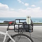 Cycling Pannier Holder - Metal Rear Seat Crate, Strong Load Electric Bicycles Carrier | Oversized Cargo Rack with Stable Frame Support, Rugged Steel Basket for Outdoor Travel Storage Solution - Image 3