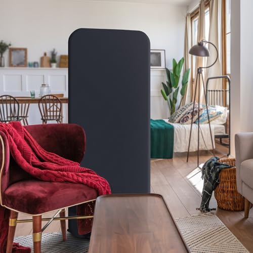 DECOLAB Standing Room Divider, Movable Space Partition Separator for Office, School, Living Space, Workspace, Scratch Resistance, 29"x65", Cobalt