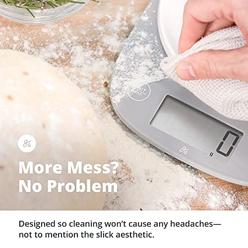 Greater Goods Premium Baking Scale - Ultra Accurate, Digital Kitchen Scale | Prep Baked Goods, Weigh Food And Coffee, Or Use For Meal Prep | Four Units Of Measurement | Designed In St. Louis (Grey) #TOP4