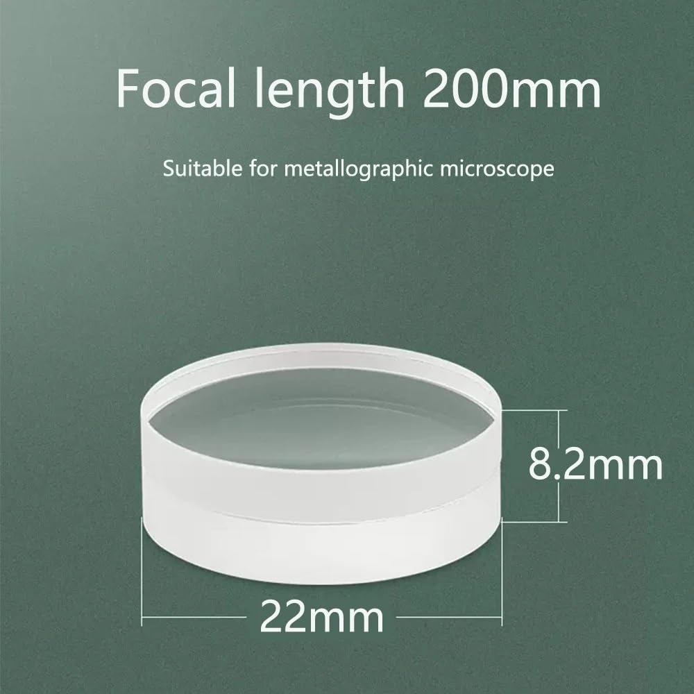 Microscope Lentille de Tube d'objectif de Microscope infinitésimal, diamètre 22mm 23mm, longueur focale 180mm 200mm, lentilles optiques doubles collées(Focal Length 200mm)