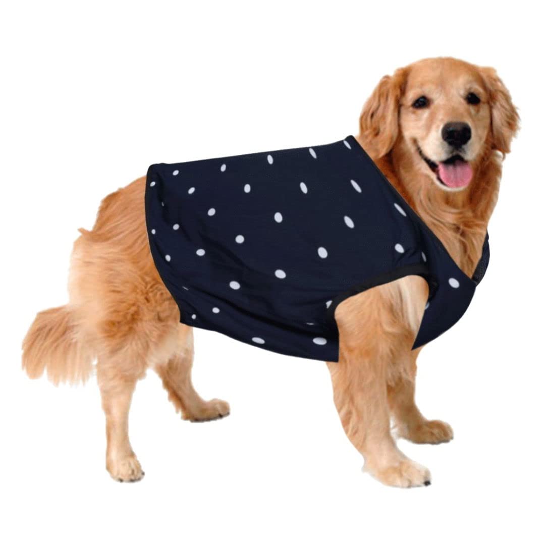 Sage Square Crazy Printed Dog T-Shirt, Trending Dog T-Shirt, Ultra Soft & Light Weight, Comfortable & Breathable Dog Apparel, Trendy Outfit (Large - 20 inch) (Polka Blue) (B0B6VMW9FZ) Amazon Price History, Amazon Price Tracker