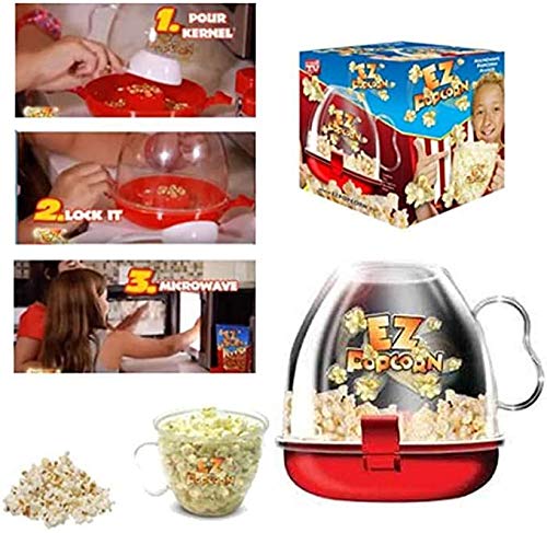 Tocingo ez popcorn maker, ez small fast easy mini poppers popcorn maker microwave ware kitchen, multicolor 2 TOCINGO Ez Popcorn Maker, EZ Small Fast Easy Mini Poppers Popcorn Maker Microwave Ware Kitchen, Multicolor - Image 3