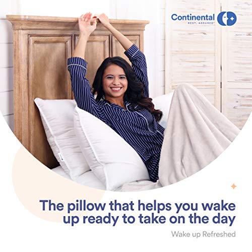 Continental Bedding Firm White Goose Down Pillow – 2-Pack, King Size, 20 X 36 In, 35 Oz, 550 Fill Power, – Rds-Certified Goose Down, Fine Cotton Pillow Shell – Usa-Made Pillows For Sleeping #TOP5