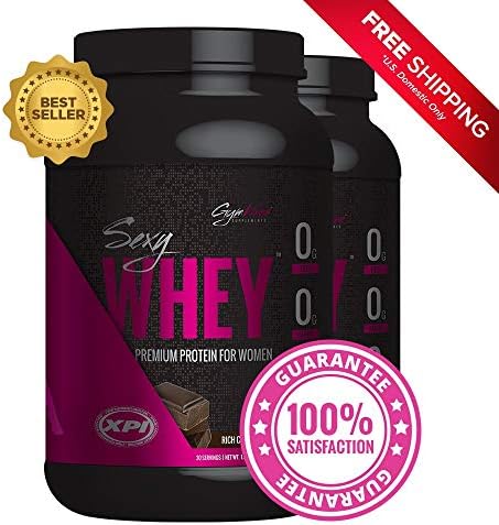 Gym Vixen Sexy Whey (Chocolate, 2 Pack) 30 Serv Each - Premium Whey Protein Isolate for Women - Great Tasting! Low Calorie, Fat Free, Zero Carb, High in Folic Acid, Vitamin D and Calcium