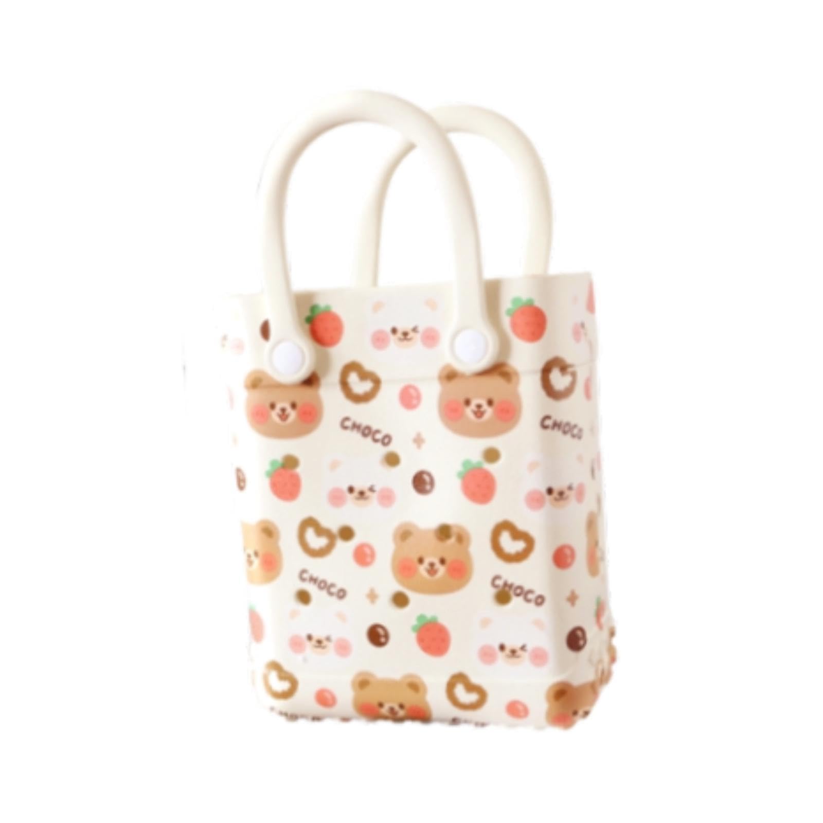 Beach Tote Water Resistant Lightweight Open Tote for Travel Outdoor Shopping brown bear|Clothing, Shoes & Accessories|Womens Handbags & Bags