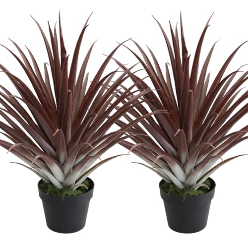 Artificial Aloe Vera Plant 27 Inch Red Fake Succulents