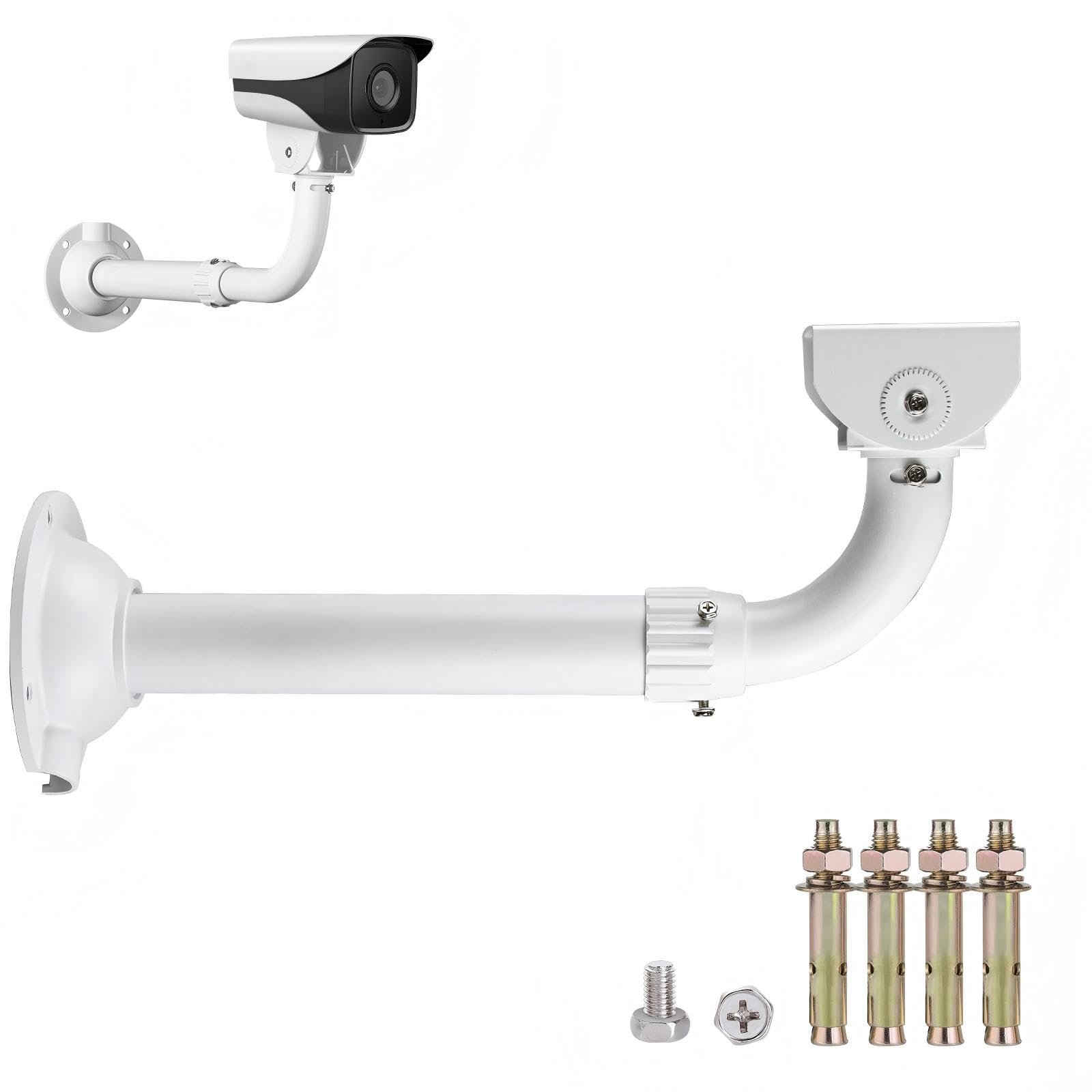 Support Mural Extensible en métal Solide pour caméras de Surveillance de sécurité, Support de Montage réglable de 30-60cm pour caméra de sécurité CCTV IP, Montage Mural et Plafond, J-Pole
