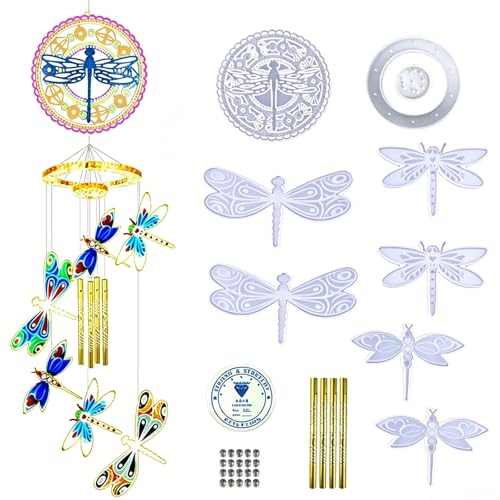 Moule silicone libellule carillon eolien resine epoxy deco