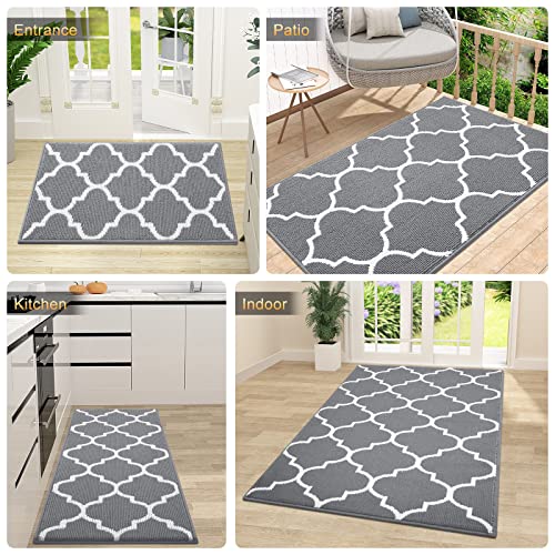Olanly Indoor Door Mat, 20X32, Non-Slip Absorbent Resist Dirt Entrance Mat, Washable Low-Profile Inside Floor Mat Doormats For Entryway, Grey #TOP6