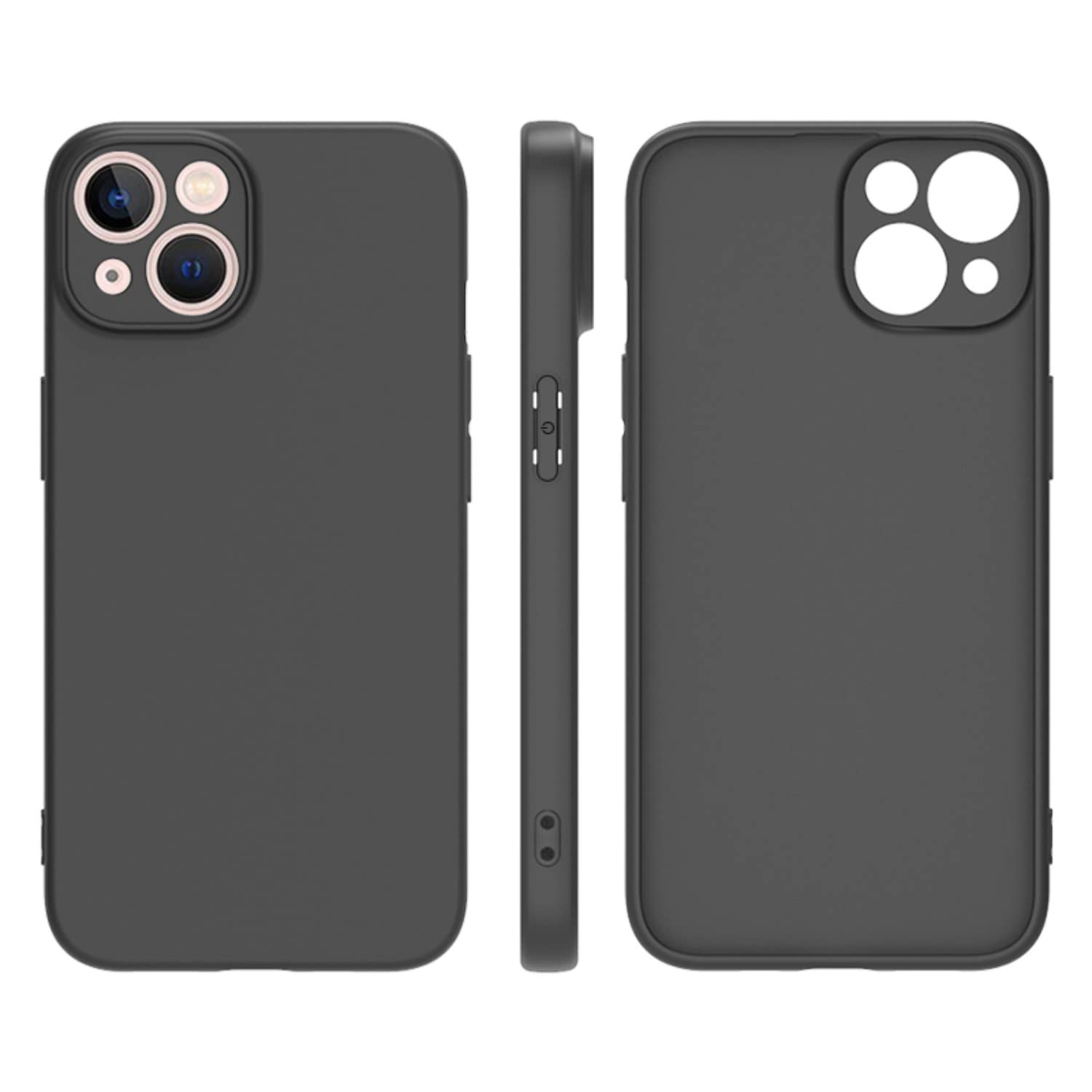 Yua - SCE iPhone 14 Ultra Slim Case - Soft TPU Case - Ultra Thin Cover and Light Protection - Colorful Shock and Scratch Resistant Case - Black