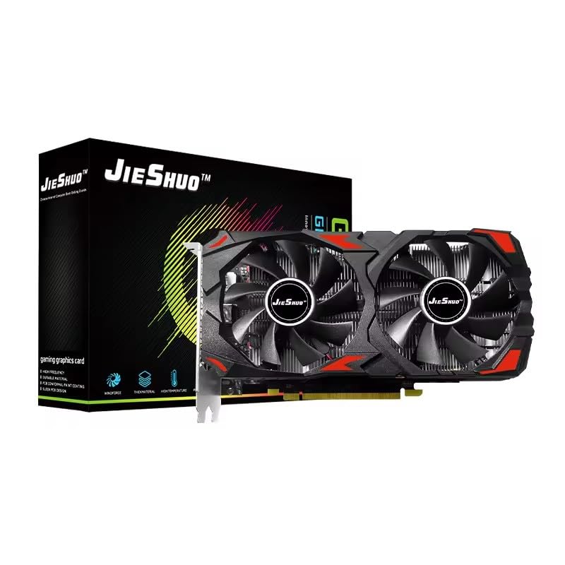 JieShuo AMD RX590 GME 8G Graphics Card Black,8Pin 8Gb Gddr5 Graphics Card with 1X Hdmi 2X Dp for High End Gaming,Rendering and Video Editing(Black) - Image 2