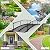 Metal Garden Bridge 8 FT - Durable Decorative Footbridge with Siderails Large Outdoor Bridges, Weight Capacity 770 lbs for Backyard, Creek, Lawn, Stream