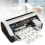 Coupe-cartes de visite haute vitesse : ce cutter électrique peut accueillir des feuilles A4 standard (210 x 297 mm/195 x 295 mm) et des cartes de visite de 90 x 54 mm, atteignant une vitesse de coupe rapide de 30 à 40 cartes par minute, ce qui en fait un outil fiable pour les bureaux professionnels et les imprimeries.