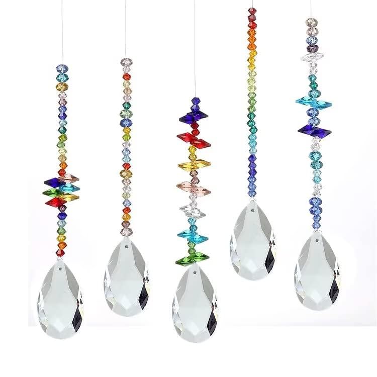 ToBeIT Crystal sun catcher conjures up light reflections decorative pendant DIY (D) - Image 2