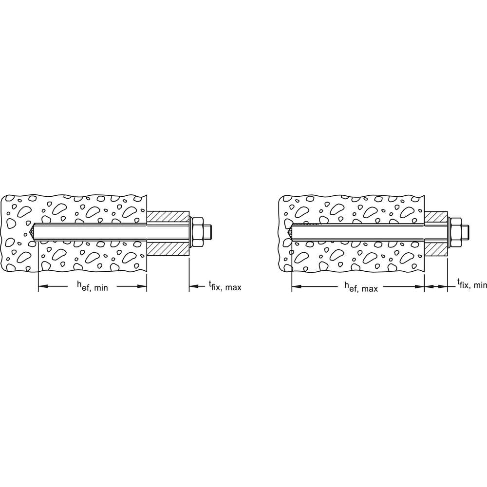 Fischer 090286 - Asta filettata per ancoraggi chimici FIS A M12x210 (confezione da 10pz.)