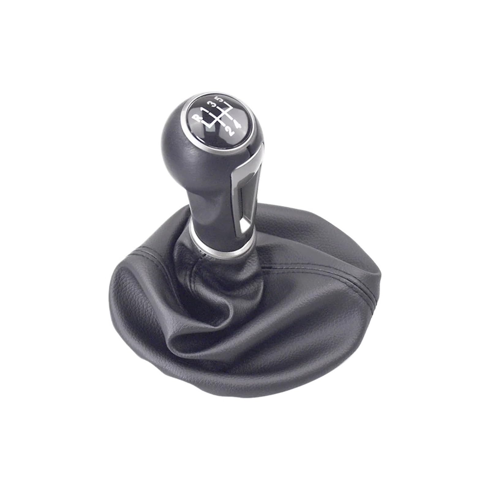 Qwqaab 5 Speed Manual Gear Knob For Seat For Ibiza Iv 10Mm 5/6 Speed R12345 R123456 Manual Gear Shift Knob Pu Gaiter Boot(5 Speed)