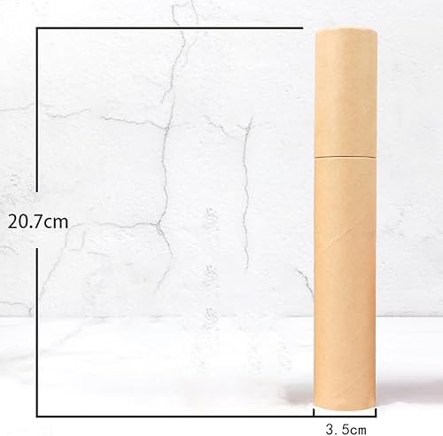 Miniatura 2 de 5 piezas de tubos de cartón kraft cilindro cajas de embalaje de papel kraft contenedores de papel redondo para lápices té Caddy café