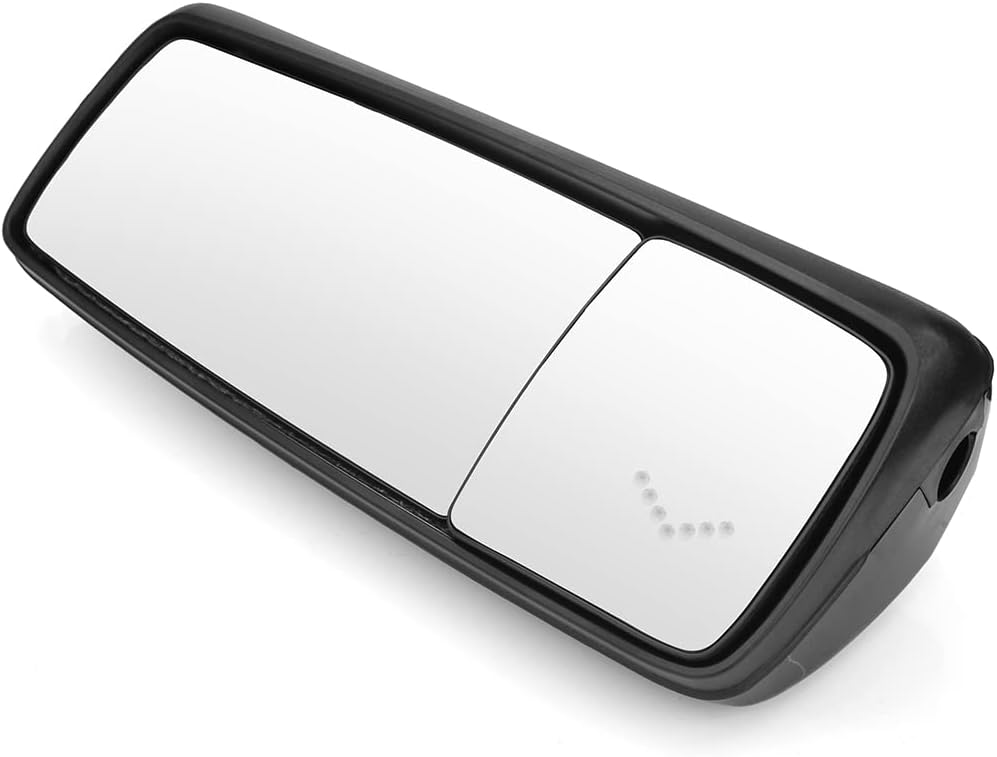 SEPEY Black Door Mirror Power Heated with Turn Signal for Volvo VNL 670 780 630 730 860 Trucks, Driver Side