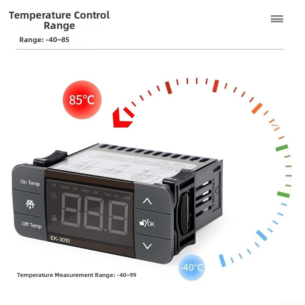 Controlador de Temperatura Digital con Pantalla LCD para Terrario e Incubadora - Doble para relé Frío Calor(EK-3030)
