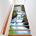 3D Pierres de Roche Cascade Escalier Contremarche Autocollants Étanche Auto-Adhésif Escalier Autocollants Mur Étage Décalcomanie Papier Peint Décor à La Maison