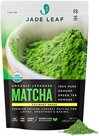 Jade Leaf Organic Matcha Green Tea Powder - Authentic Japanese Origin - Premium Second Harvest Culinary Grade (8.8 Ounce)