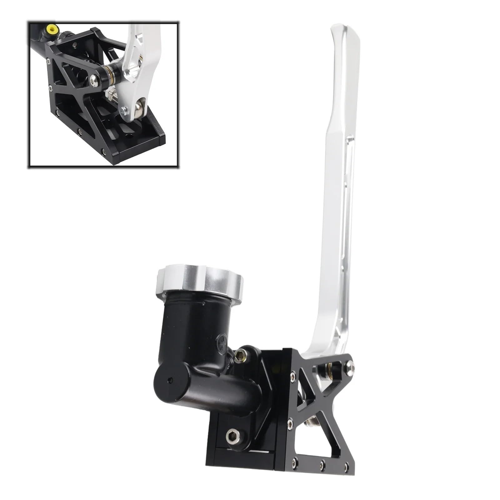 Dźwignia Hamulca Ręcznego Samochodu Drift Vertical Hydraulic Handbrake Hydro Hand Brake Srebrny Z Zbiornikiem Oleju Uniwersalny Do BMW Nissan VW