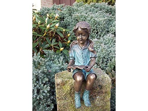 H. Packmor GmbH Bronzefigur sitzendes Mädchen mit Buch Gartendekoration Dekorationsfigur Cover