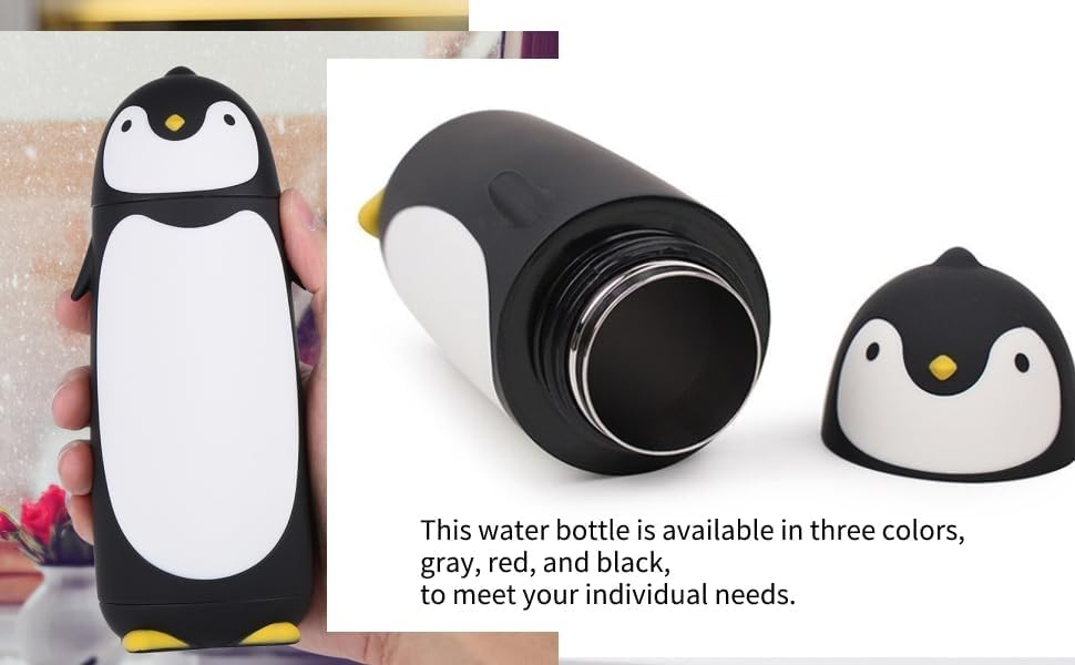 ZPSHYD Cute Penguin Glass Water Cup, 300ml Creatively Shaped Insulated Glass Water Cup, Suitable for Schools and Families - Image 2