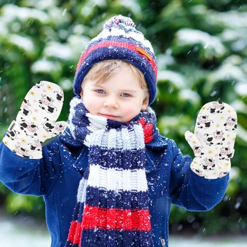 Image of Plaaee Early 1990s Pattern Kids Glove Warm Mitten Winter Favor for Toddler Boys and Girls Children Cold Weather Gloves