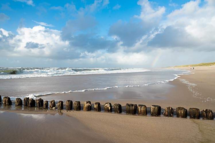 Arc-en-ciel plage de Kampen Sylt impression photo d'art