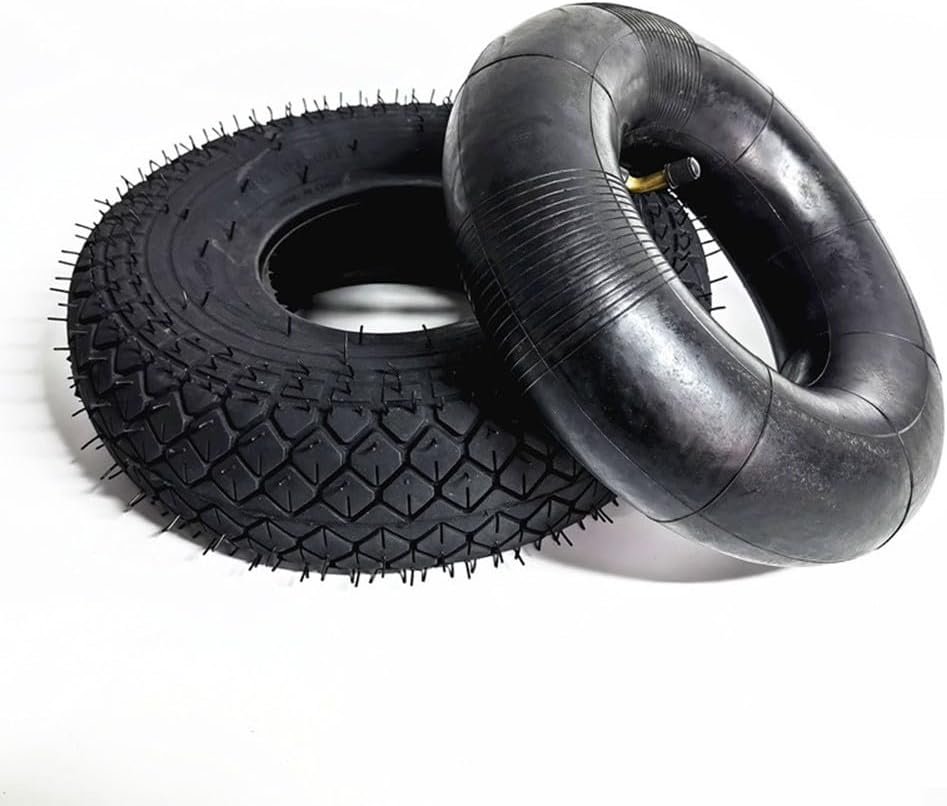Heavy Duty 12 Inch 4.00-5 Inner Tube & Outer Tire Set for Buggy, Quad Bike, & Elderly Electric Scooter - Rubber Pneumatic Replacement Wheels
