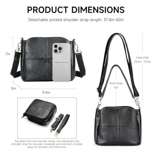 Genuine Leather Women Shoulder Bag Small Crossbody Bags Purse Mini Casual Hobo Lady Handbags and Purses Messenger Satchel3