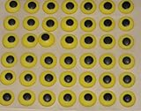 Edible Icing Royal Eyes Cake Candy Cookie Decorations 7/16" 84 count (Yellow)