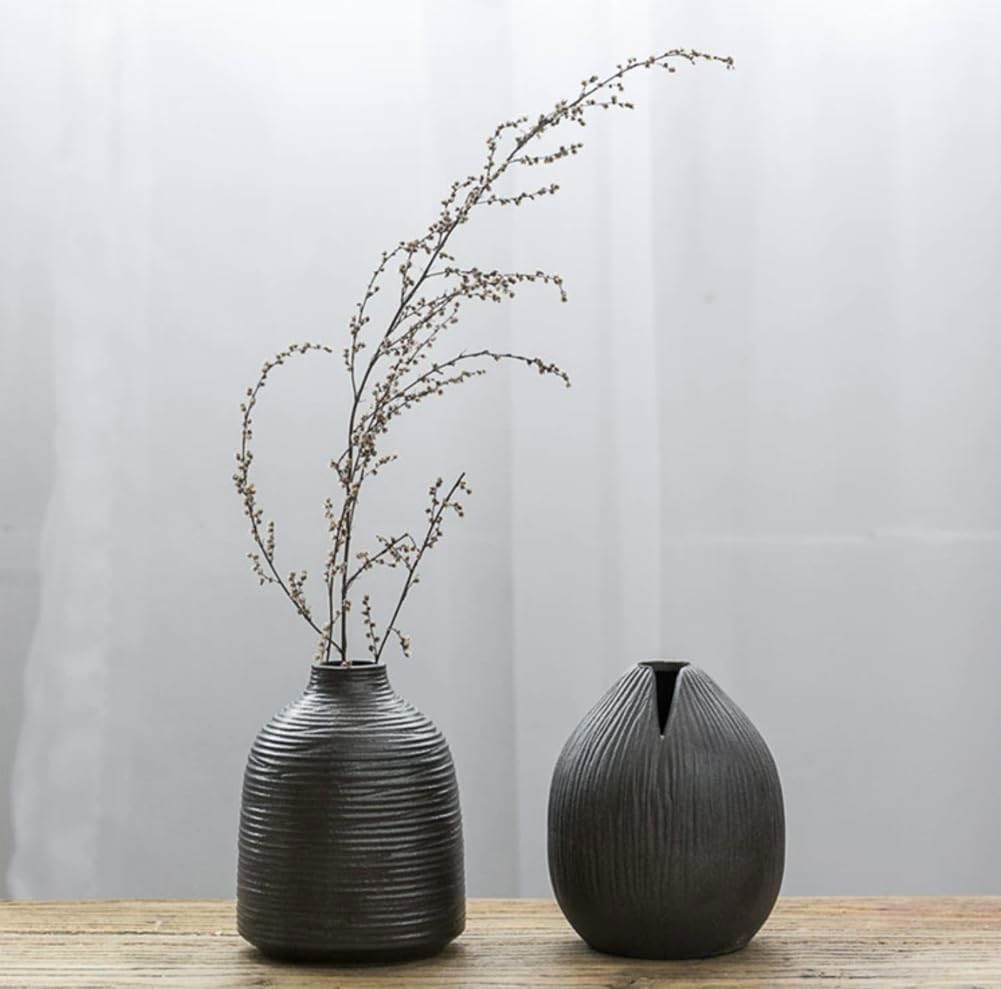 Japanese Style Ceramic Flower Vase Small Ikebana Flower Bud Vase Flower Arrangement Pottery Vases 7