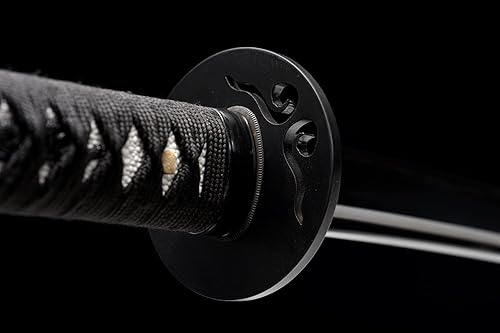 Miniatura 42 de Espada katana tradicional forjada a mano con calor/arcilla templada Katanas auténticas de samurái japonesas auténticas y auténticas de acero al