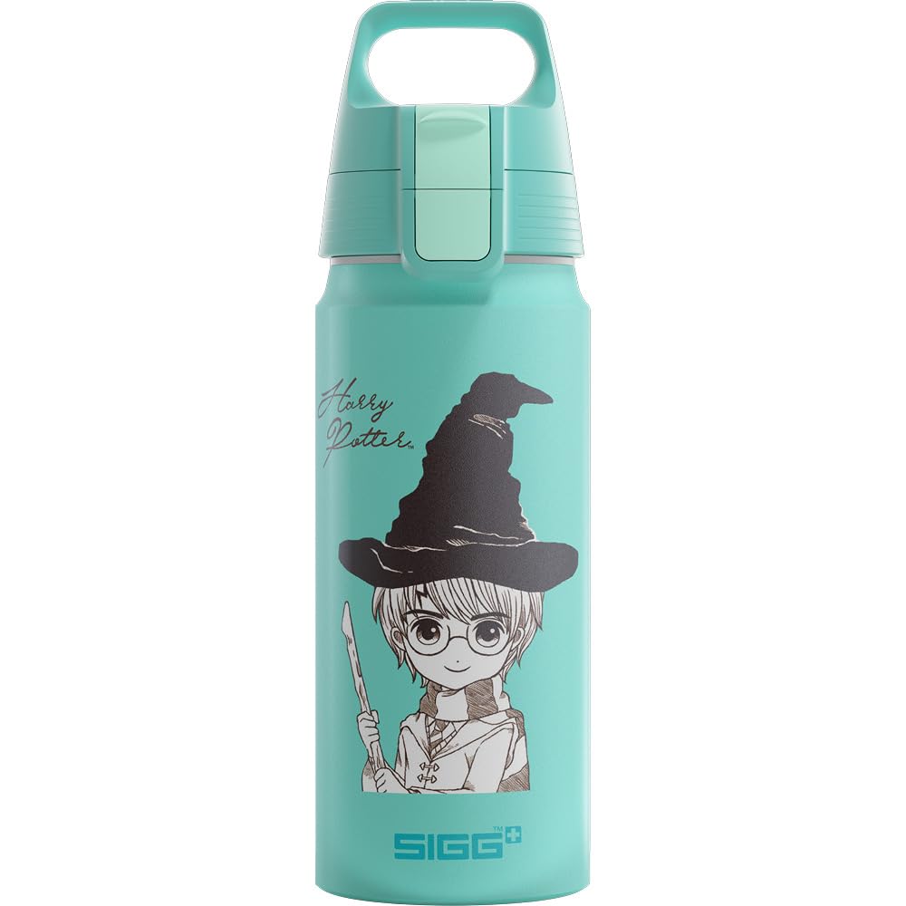Sigg - Aluminium Kids Water Bottle - WMB ONE Harry Potter - Suitable For Carbonated Beverages - Leakproof - Lightweight - BPA Free - Climate Neutral Certified - Blue - 0.6L