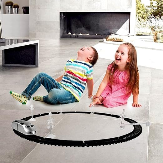 Image of Prime Railway Track Train Set with Signals Metro Train Toy for Kids Indoor /Outdoor Playing and Gifting Set (Track Train)