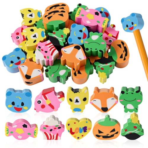Arrowbash 50 Pcs Pencil Top Erasers for Kids Bulk...