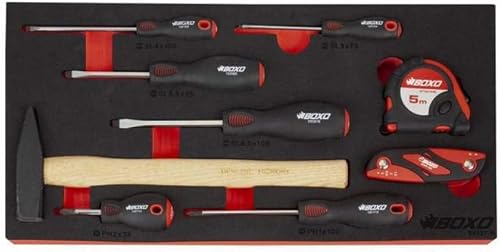 Miniatura 4 de BOXO USA Heavy Duty Toolbox Caja de herramientas MotoBox de 103 piezas con sistema de bloqueo (blanco)