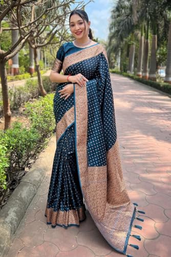Image of Women's Kanjivaram Soft Silk Banarasi Saree With Blouse Piece | Banarasi Sari For Women | Saree with Blosepiece