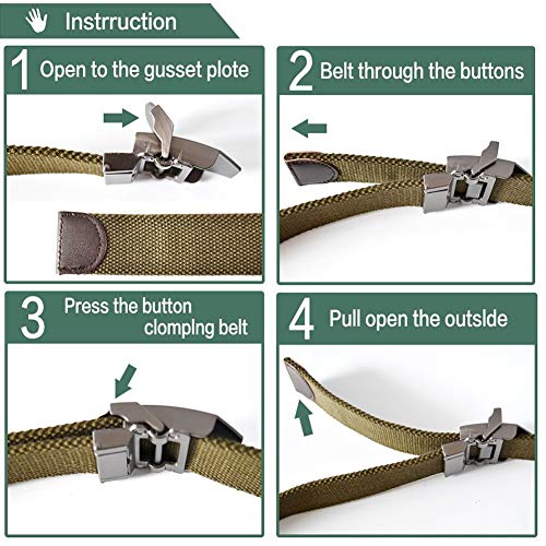 LKMY Men's Tactical Nylon Canvas Cotton Belts US Army Air Force Belts Metal Buckle,Adjustment- for Jeans | Chinos | Weekday (junlv)3