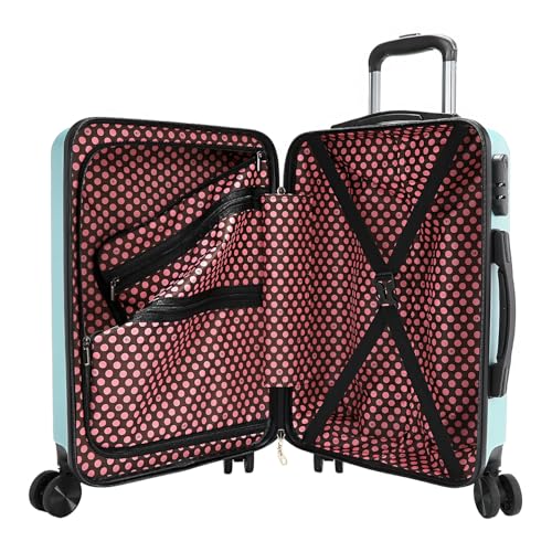 Nicole Lee Nikky 21-Inch Hardcase Luggage, 360° Spinner Wheels, TSA-compliant Lock (FLOWER DAY)