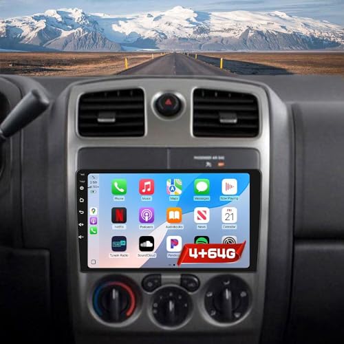 Android 13 Double Din Car Stereo for Chevrolet Colorado 2004-2012 with 10.1'' IPS Touchscreen,Wireless Carplay GPS DSP Bluetooth FM Reverse Camera,4+64G