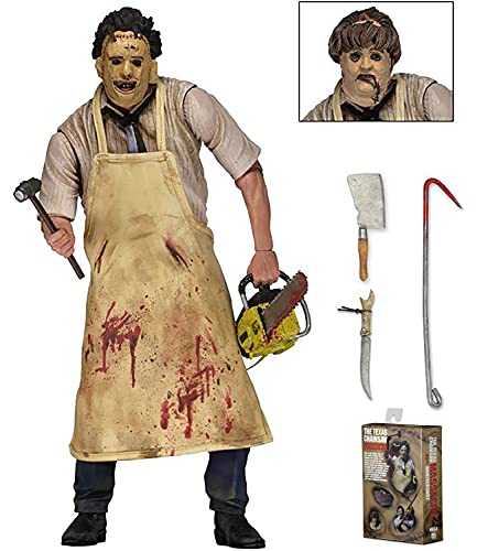 Librasun Texas Chainsaw Massacre Action Figure, 7 in Ultimate Leatherface Action Figure Toys Horror Model Ornaments Doll Halloween Birthday Gift
