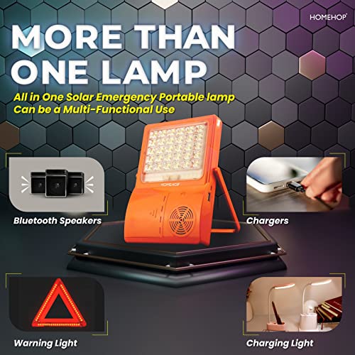 Homehop Solar led Lights for Home Outdoor Indoor Garden Emergency Portable Rechargeable Waterproof Camping lamp with Mobile Charging , Bluetooth Speaker
