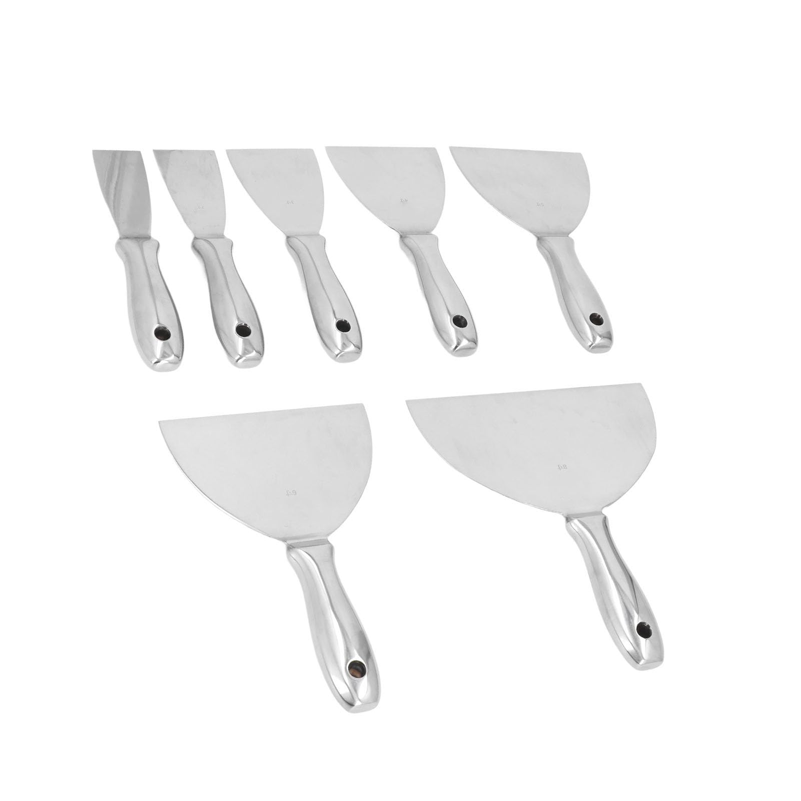 Ensemble de Couteaux à Mastic, Ensemble de Couteaux à Mastic en Acier Inoxydable avec Différentes Tailles, Prise Efficace et Confortable pour Réparer le Retrait du Papier Peint,