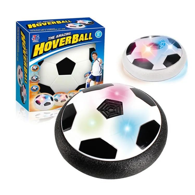 Royalstyles The TOY’S HUB Hover Football | Indoor Floating Hover Ball | Disc with Soft Foam Bumpers | Colorful LED Lights | Games for Kids for Age 10 to 15 | Magnetic Balls | BIS-Approved